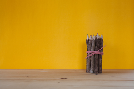 bunch of pencils stylized tree branch.の写真素材