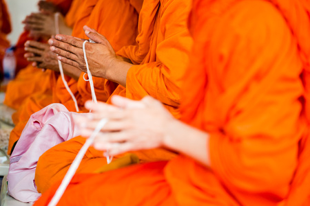 Monks of the religious rituals, Buddhist ceremonyの写真素材