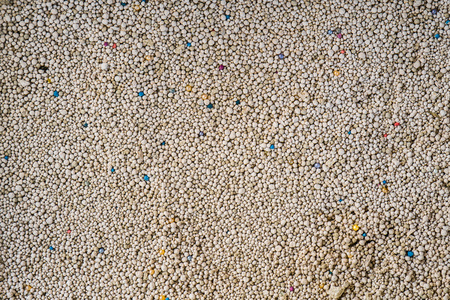 White Sodium Bentonite Cat Litter or cat sandの写真素材