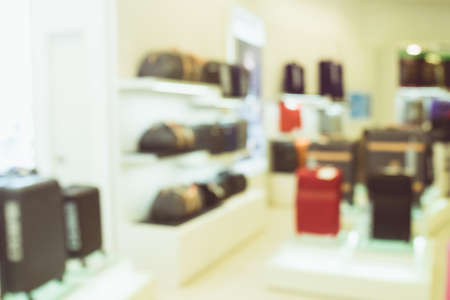 Defocused/ Blur image of a suitcase store.の写真素材