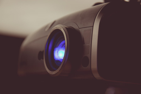 vintage tone of Projector in office room ready for presentationの写真素材