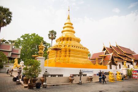 Chiangmai,Thailand - April 27,2016 : Wat Phra That Si Chom Thong Worawihan is buddhist temple...