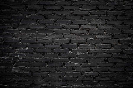 black brick wallの写真素材