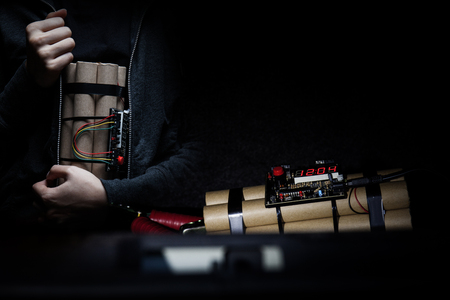 Time bomb placed in car.の写真素材