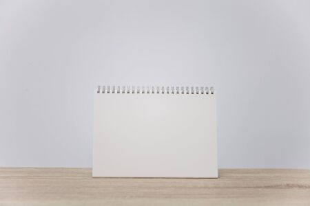 mock up of blank paper on tableの写真素材