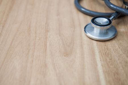 Doctor tool stethoscope on table backgroundの写真素材