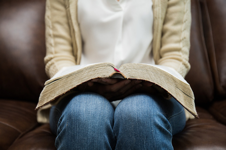 woman holding bible