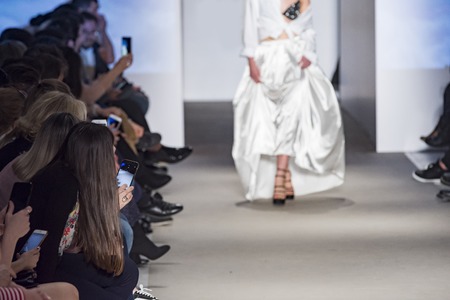 models catwalk in fashion showの写真素材