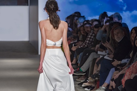 models catwalk in fashion showの写真素材