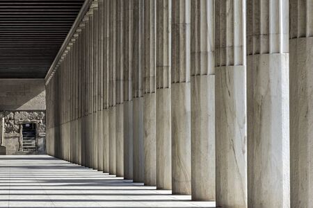 Row of Marble columns in Athens, Greeceの写真素材
