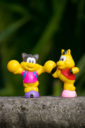 Toy Buddies seems they are Fighting.の写真素材