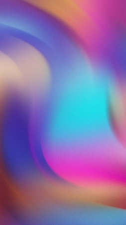 Smooth abstract gradient with flowing swirls of blue pink purple and orange huesの写真素材