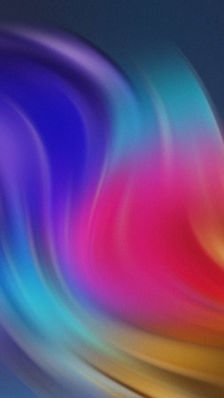 Swirling abstract gradient with vibrant blue pink yellow and purple colorsの写真素材