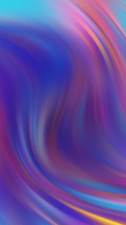 Abstract swirling gradient with smooth transitions of purple blue pink and yellow huesの写真素材