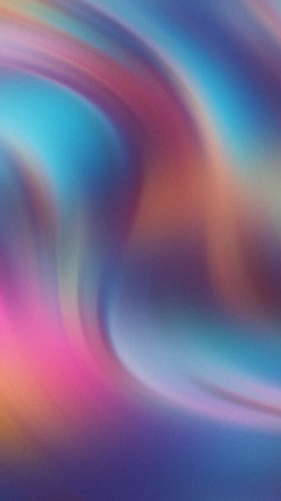 Swirling abstract gradient of pink blue purple and orange with subtle textureの写真素材