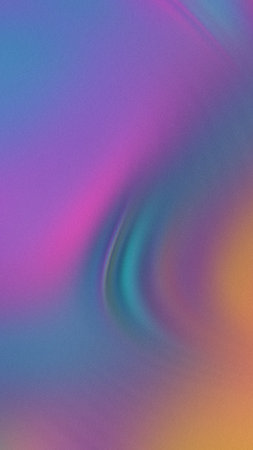 Abstract background with smooth swirling gradients of purple, blue, pink, and orange hues.の写真素材