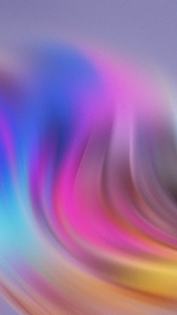 Abstract blend of swirling colors including blue pink purple yellow and grey with a subtle texture.の写真素材