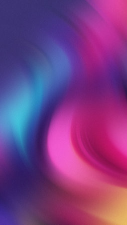 Swirling abstract gradient of vibrant purple blue and pink colors with subtle textureの写真素材