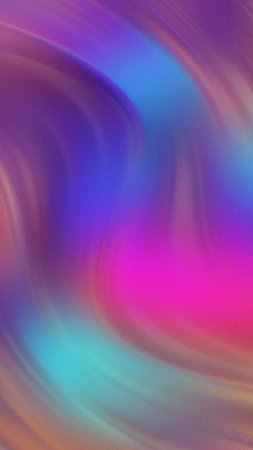 Swirling abstract gradient with smooth transitions of purple blue pink and teal colorsの写真素材