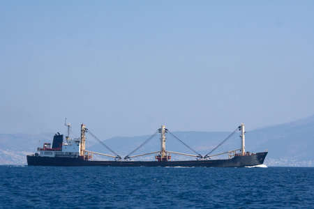 Bulk-carrier ship  moving in the seaの写真素材