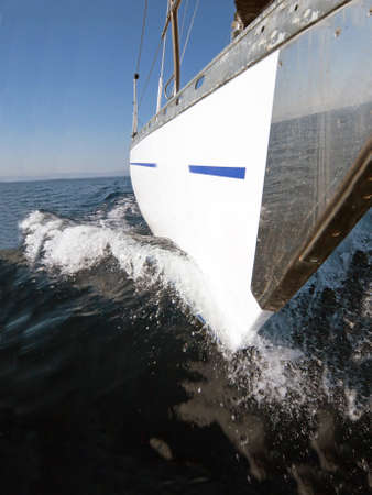 Sailing boat in the seaの写真素材