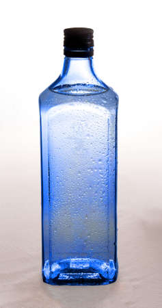 Blue bottle with ginの写真素材