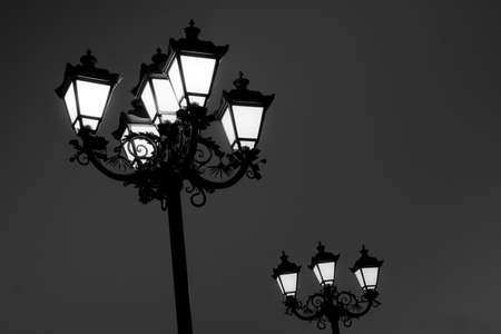 Lanterns at nightの写真素材