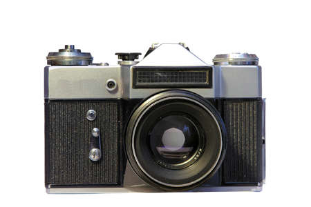 Face of old film cameraの写真素材