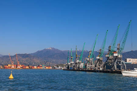 Industrial cranes in Batumi seaport
の写真素材