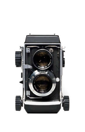 Twin lens reflex camera isolatedの写真素材