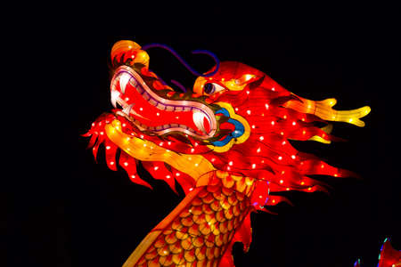 ALBUQUERQUE, NEW MEXICO, USA- NOVEMBER 12,2017: Chinese Lantern Festival lit up at night to celebrate the Chinese New Yearのeditorial素材
