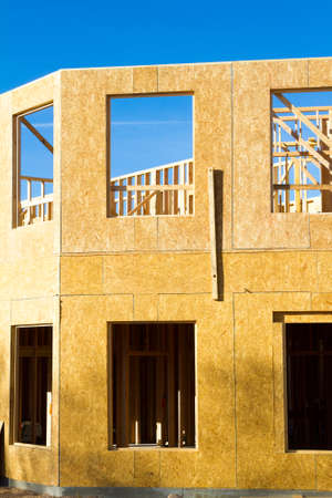 Residential apartment, condominium construction using particle board OSB