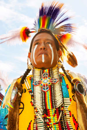 SANTA FE, NEW MEXICO, USA - AUGUST 18, 2013: Santa Fe Indian Market,  Native American, traditional...