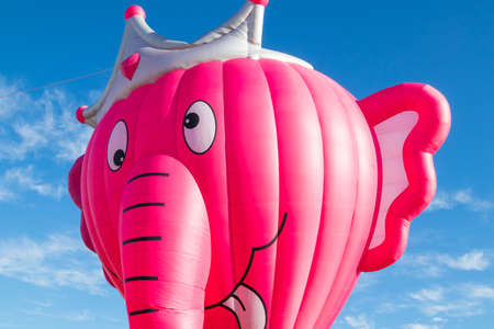 Albuquerque, New Mexico, USA October 12. 2019: Albuquerque International Balloon Fiesta. Princess Nelly ballon. Held every year early October for nine days. Largest such festival in the world. With over 100 pilots from foreign countries.のeditorial素材