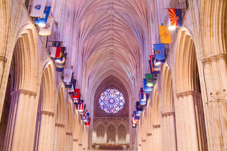 Washington, DC, USA April 21, 2019 National Cathedral Interior
