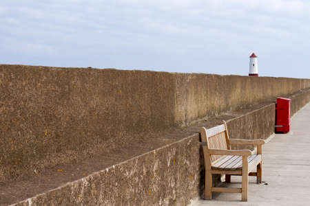 Lighthouse in Berwick upon Tweed, Northumberland, United Kingdomの写真素材