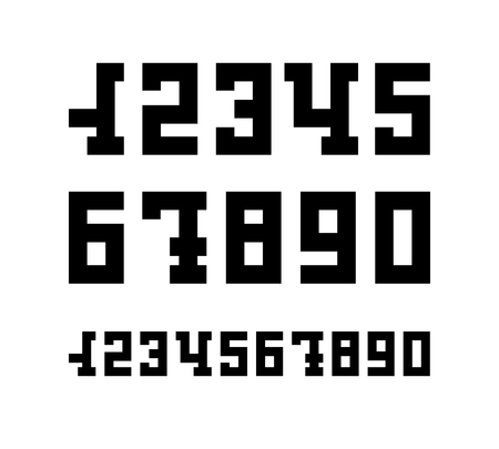 Serif font number icons.のイラスト素材