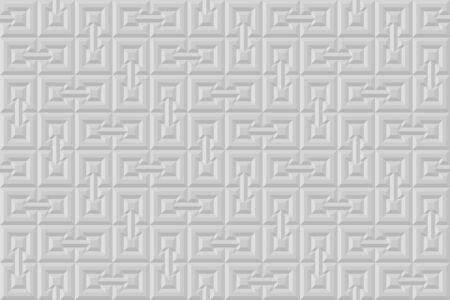 Horizontal white 3d seamless pattern for geometry design. Abstract background  vector illustration for origami styleのイラスト素材