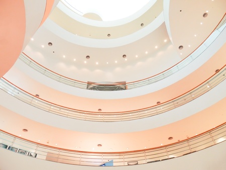 View of a spiral staircase at  " Bangkok Art and Culture Centre " 13  JUN 2013 のeditorial素材