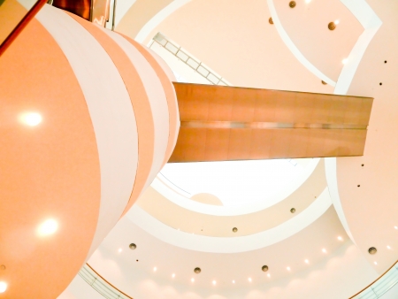 View of a spiral staircase at  " Bangkok Art and Culture Centre " 13  JUN 2013 のeditorial素材