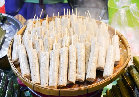 Thailand pork grill in the market.の写真素材