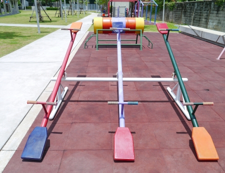 Children playground in the park 