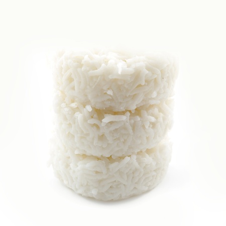 Thai white rice layer isolate.の写真素材