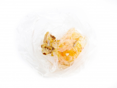 Food junk when finished eating. の写真素材