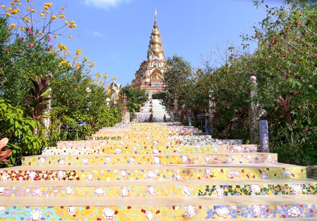 View of colorful thai temple.の写真素材