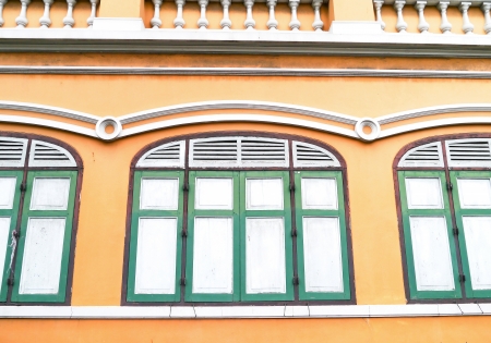 Vintage windows art in thailand.の写真素材
