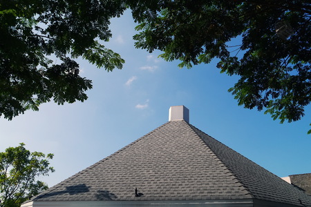 Roof on blue sky.の写真素材