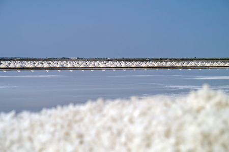 Salt farm in Thailand depth of field dof.の写真素材