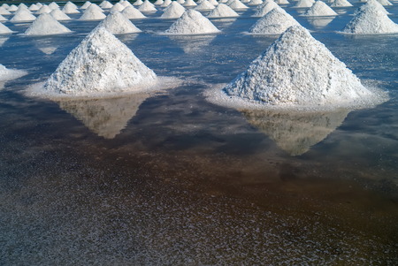 Salt farm in Thailand.の写真素材