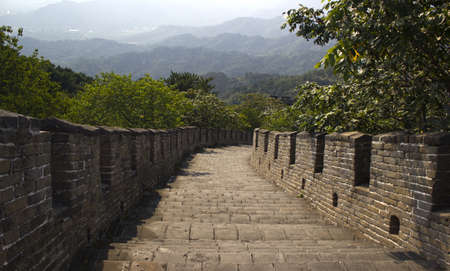 Stairs Going Down The Great Wall Of China 